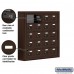 Salsbury Cell Phone Storage Locker - 5 Door High Unit (5 Inch Deep Compartments) - 20 A Doors - Bronze - Surface Mounted - Resettable Combination Locks